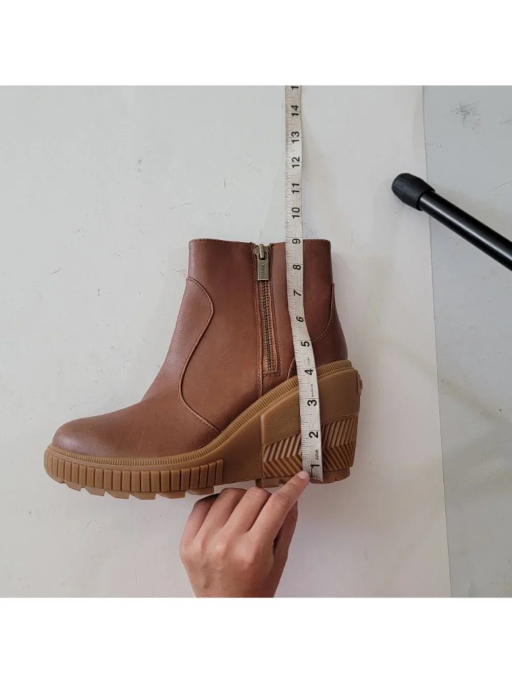NEW Sorel Ona Ave Zip Wedge Boots Leather Gorpcore Outdoors City Womens 9.5
